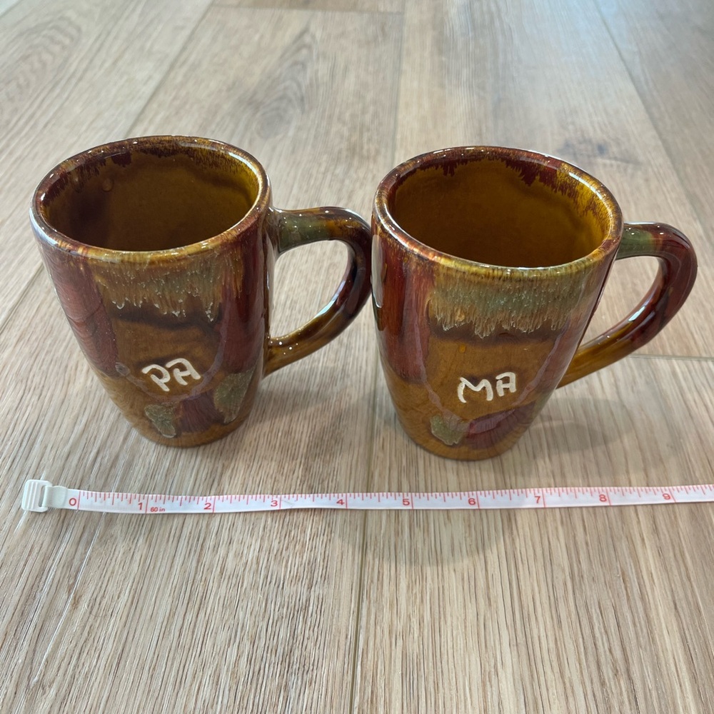 Dryden Handcrafted Brown Ceramic Mugs Set